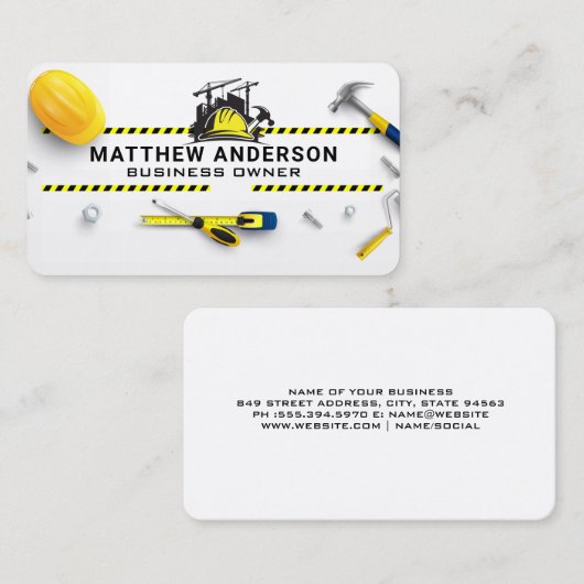 Construction Site | Blue Collar 名刺 (正面/裏面)
