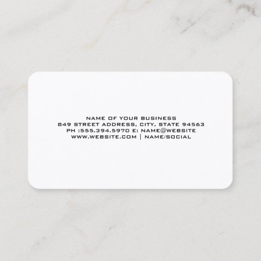 Construction Site | Blue Collar 名刺 (裏面)