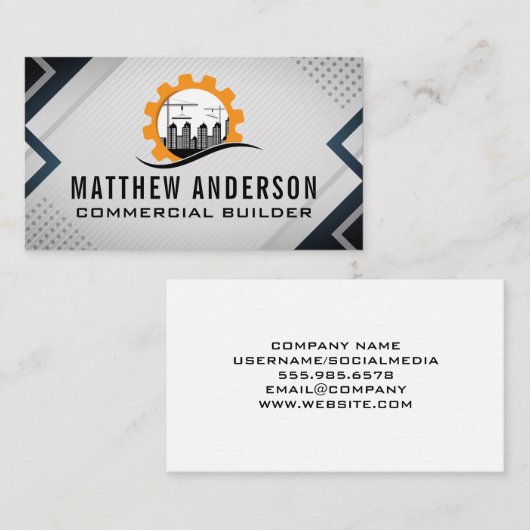 Construction Site | Builder | Engineer 名刺 (正面/裏面)