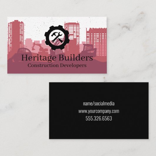 Construction Site | Builders 名刺 (正面/裏面)