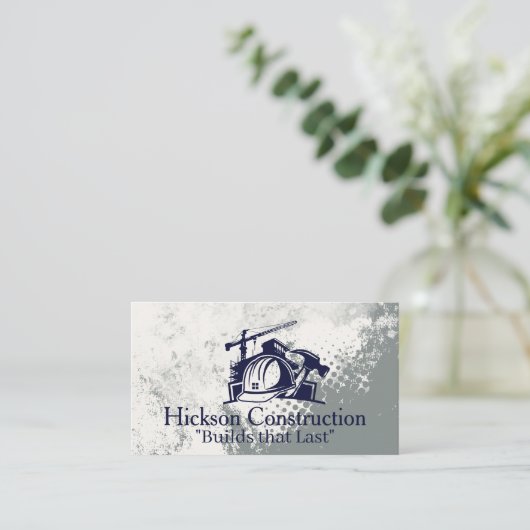 Construction site | Builders Hat | Contractor 名刺 (スタンド正面)