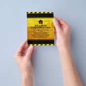 Construction site tape with logo flyer チラシ (手)