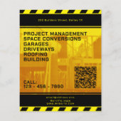 Construction site tape with logo flyer チラシ (裏面)