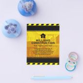 Construction site tape with logo flyer チラシ (シングル)