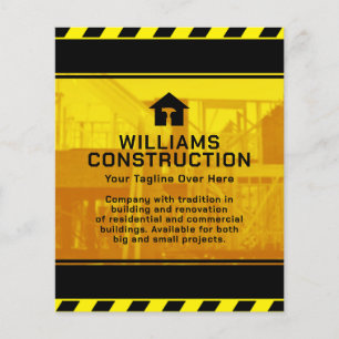 Construction site tape with logo flyer チラシ