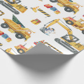 Construction Theme Christmas Wrapping Paper ラッピングペーパー (角)