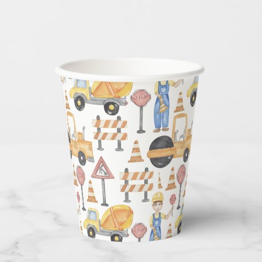Construction Themed Birthday Party 紙コップ (正面)