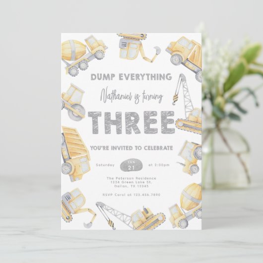 Construction THREE 3rd Birthday Party 招待状 (スタンド正面)