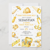 Construction Tools Birthday Invitation 招待状 (正面)