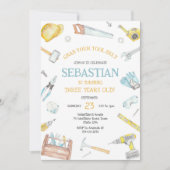 Construction Tools Birthday Invitation 招待状 (正面)