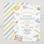 Construction Tools Birthday Invitation 招待状 (正面/裏面)