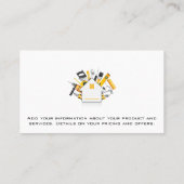 Construction Tools | General Contractor 名刺 (裏面)