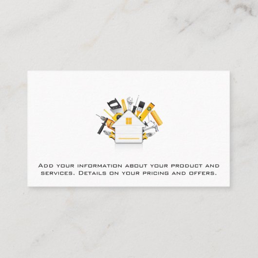 Construction Tools | General Contractor 名刺 (裏面)