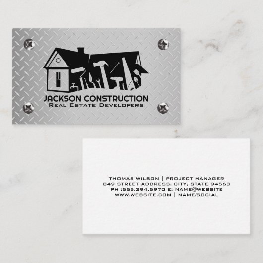 Construction Tools | Home Builder 名刺 (正面/裏面)