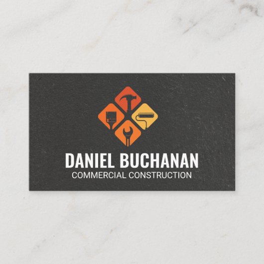 Construction Tools Icons | General Contractor 名刺 (正面)