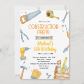 Construction Tools theme invitation 招待状 (正面)