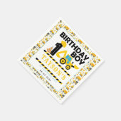 Construction Truck 1st Birthday | Kids Party スタンダードカクテルナプキン (角)