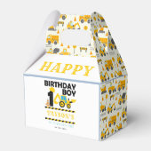Construction Truck 1st Birthday | Kids Party フェイバーボックス (正面サイド)