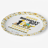 Construction Truck 1st Birthday | Kids Party ペーパープレート (アングル)