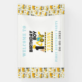 Construction Truck 1st Birthday | Kids Party 横断幕 (縦)