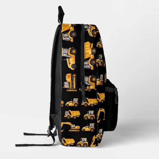 Construction Truck Backpack for Boys - Personalize プリントバックパック (左)