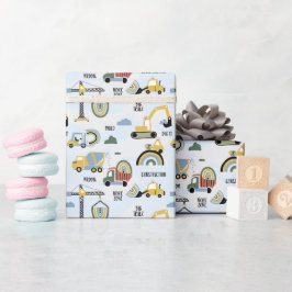 Construction Truck Birthday  ラッピングペーパー