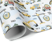 Construction Truck Birthday ラッピングペーパー (ロールコーナー)