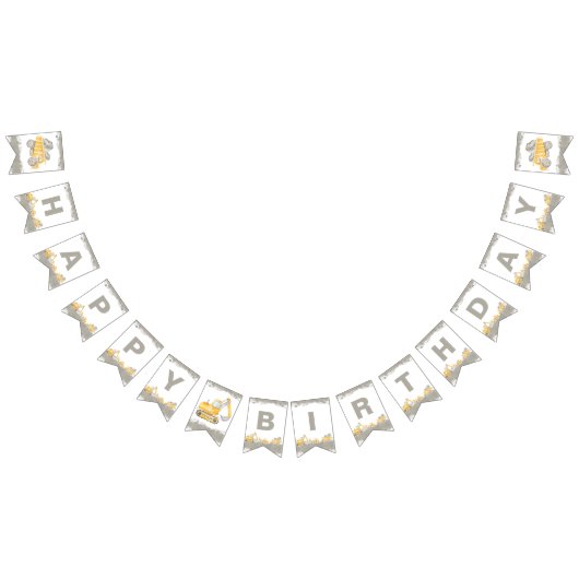 Construction Truck Birthday Happy Birthday バンティングフラッグ (全)