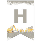 Construction Truck Birthday Happy Birthday バンティングフラッグ (第2の旗)