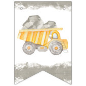 Construction Truck Birthday Happy Birthday バンティングフラッグ (第1の旗)