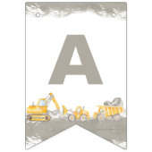 Construction Truck Birthday Happy Birthday バンティングフラッグ (第3の旗)