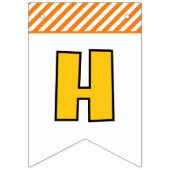 Construction Truck Birthday Party Invitation バンティングフラッグ (第2の旗)