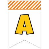 Construction Truck Birthday Party Invitation バンティングフラッグ (第3の旗)