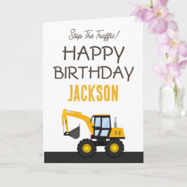 Construction Truck Birthday | Personalized Décor カード