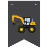 Construction Truck Birthday | Personalized Décor バンティングフラッグ (第1の旗)