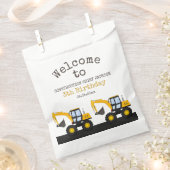 Construction Truck Birthday | Personalized Décor フェイバーバッグ (クリップ留めされた状態)
