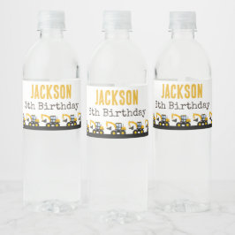 Construction Truck Birthday | Personalized Décor ペットボトルラベル