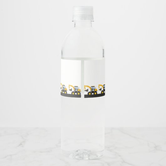 Construction Truck Birthday | Personalized Décor ペットボトルラベル (裏面)