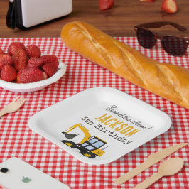 Construction Truck Birthday | Personalized Décor ペーパープレート