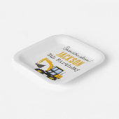 Construction Truck Birthday | Personalized Décor ペーパープレート (傾斜あり)