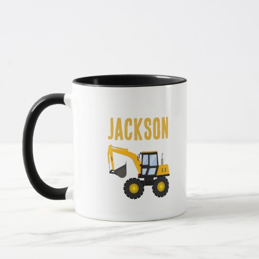 Construction Truck Birthday | Personalized Décor マグカップ (左)