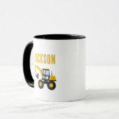 Construction Truck Birthday | Personalized Décor マグカップ (正面左)