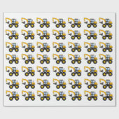 Construction Truck Birthday | Personalized Décor ラッピングペーパー (フラット)