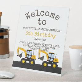 Construction Truck Birthday | Personalized Décor 台座サイン
