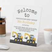 Construction Truck Birthday | Personalized Décor 台座サイン (インサイチュ)