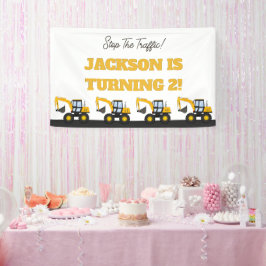 Construction Truck Birthday | Personalized Décor 横断幕