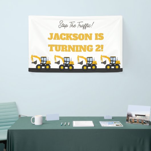 Construction Truck Birthday | Personalized Décor 横断幕 (トレードショー)