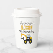 Construction Truck Birthday | Personalized Décor 紙コップ (裏面)