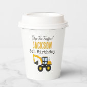 Construction Truck Birthday | Personalized Décor 紙コップ (正面)