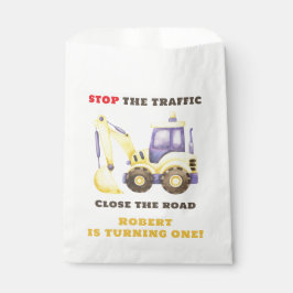 Construction Truck Excavator Birthday Party フェイバーバッグ